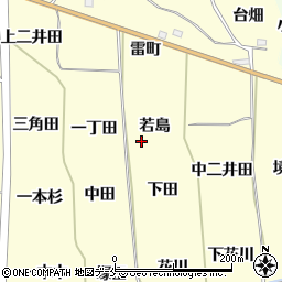 福島県福島市飯坂町湯野若島周辺の地図
