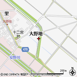 新潟県阿賀野市大野地周辺の地図