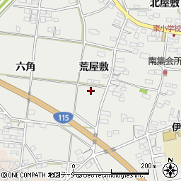 福島県伊達市伏黒荒屋敷周辺の地図