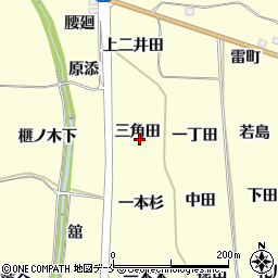 福島県福島市飯坂町湯野三角田周辺の地図
