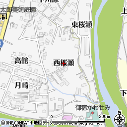 福島県福島市飯坂町（西桜瀬）周辺の地図