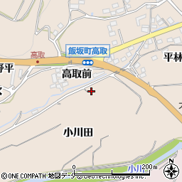 福島県福島市飯坂町中野小川田周辺の地図