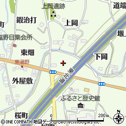 福島県福島市飯坂町東湯野堰下周辺の地図