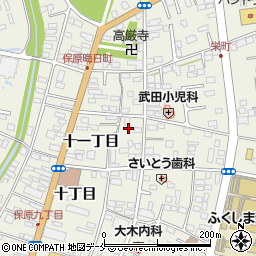 福島県伊達市保原町（古町）周辺の地図