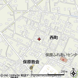 福島県伊達市保原町周辺の地図