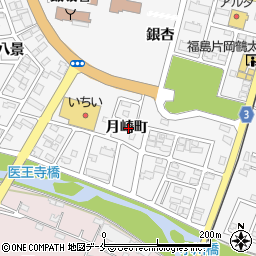 福島県福島市飯坂町月崎町周辺の地図