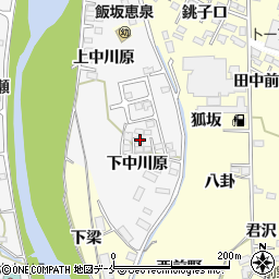 福島県福島市飯坂町下中川原15-2周辺の地図