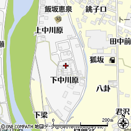 福島県福島市飯坂町下中川原15-3周辺の地図