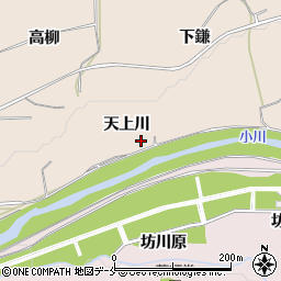 福島県福島市飯坂町中野天上川周辺の地図