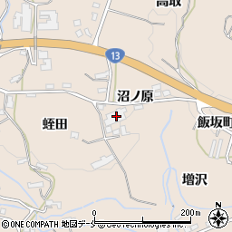 福島県福島市飯坂町中野増沢11周辺の地図