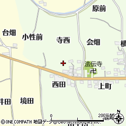 福島県福島市飯坂町東湯野寺西周辺の地図