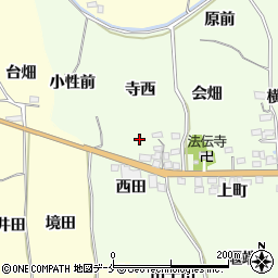 福島県福島市飯坂町東湯野（寺西）周辺の地図