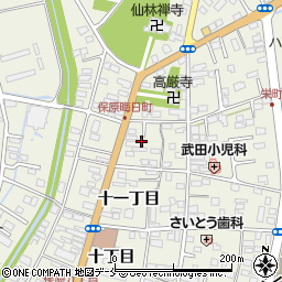 福島県伊達市保原町（十二丁目）周辺の地図