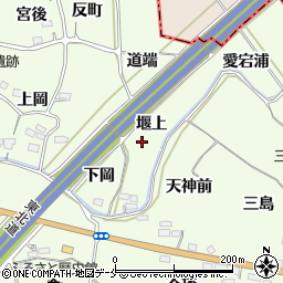 福島県福島市飯坂町東湯野堰上周辺の地図