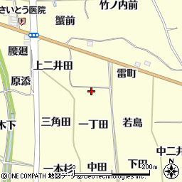 福島県福島市飯坂町湯野二井田周辺の地図