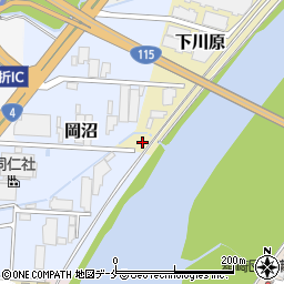福島県伊達市下川原周辺の地図