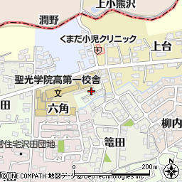 福島県伊達市六角15周辺の地図