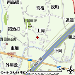 福島県福島市飯坂町東湯野上岡13周辺の地図