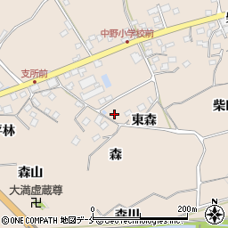 福島県福島市飯坂町中野東森6周辺の地図