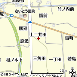 福島県福島市飯坂町湯野上二井田周辺の地図