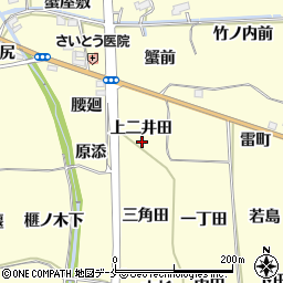福島県福島市飯坂町湯野（上二井田）周辺の地図