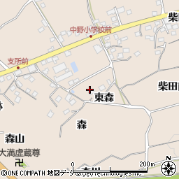 福島県福島市飯坂町中野東森4周辺の地図