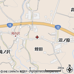 福島県福島市飯坂町中野蛭田周辺の地図