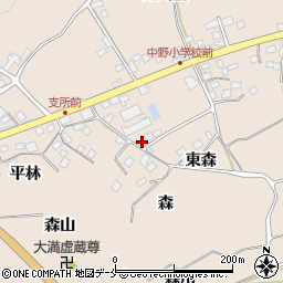 福島県福島市飯坂町中野東森56-2周辺の地図