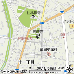 高巌寺周辺の地図