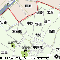 福島県福島市飯坂町東湯野車松周辺の地図