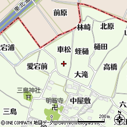 福島県福島市飯坂町東湯野（車松）周辺の地図