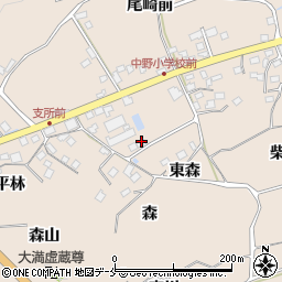福島県福島市飯坂町中野東森43周辺の地図