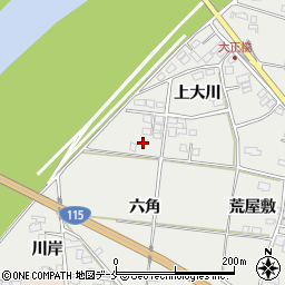 福島県伊達市伏黒上大川54周辺の地図