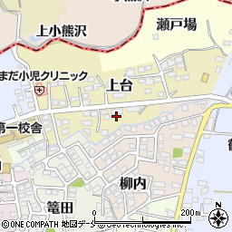 福島県伊達市上台周辺の地図