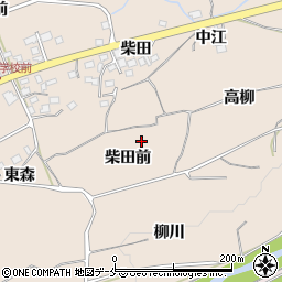 福島県福島市飯坂町中野（柴田前）周辺の地図