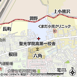 福島県伊達市高田周辺の地図