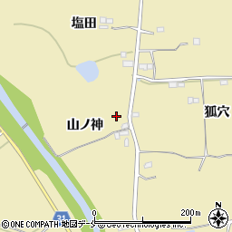 福島県伊達市梁川町大関山ノ神周辺の地図