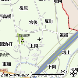福島県福島市飯坂町東湯野（上岡）周辺の地図
