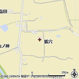 福島県伊達市梁川町大関狐穴周辺の地図