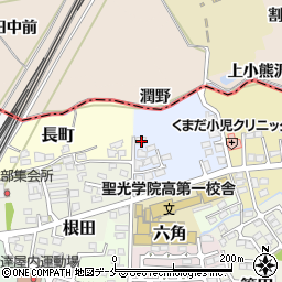 福島県伊達市高田14周辺の地図