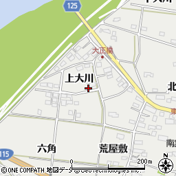 福島県伊達市伏黒上大川83周辺の地図