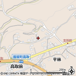 福島県福島市飯坂町中野高取8周辺の地図