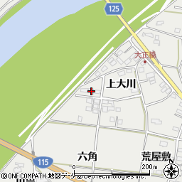 福島県伊達市伏黒上大川91周辺の地図