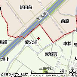 福島県福島市飯坂町東湯野松浦周辺の地図