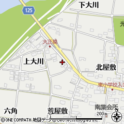 福島県伊達市伏黒上大川72周辺の地図