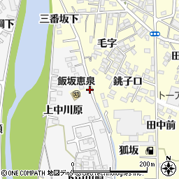 福島県福島市飯坂町湯野八卦下周辺の地図