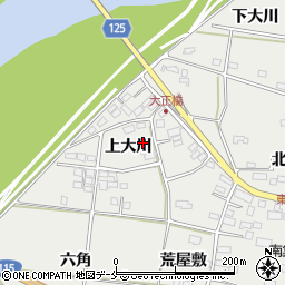 福島県伊達市伏黒上大川82周辺の地図