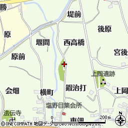 福島県福島市飯坂町東湯野堰間7周辺の地図