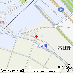 新潟県阿賀野市六日野周辺の地図
