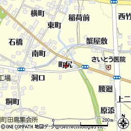 福島県福島市飯坂町湯野町尻周辺の地図